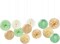 Sage Green-Boho Party-Decorations Paper-Flowers Lanterns(Beige Champagne Light Green)
